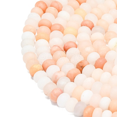 Natural Pink Aventurine Beads Strands G-P575-A02-8x5mm-02-1