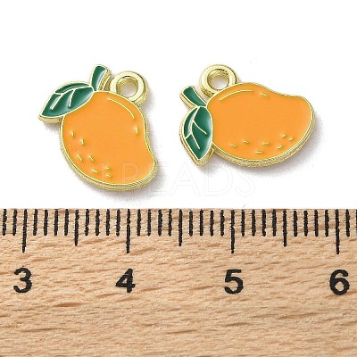 Fruit Alloy Enamel Charms PALLOY-S058-01LG-29-1