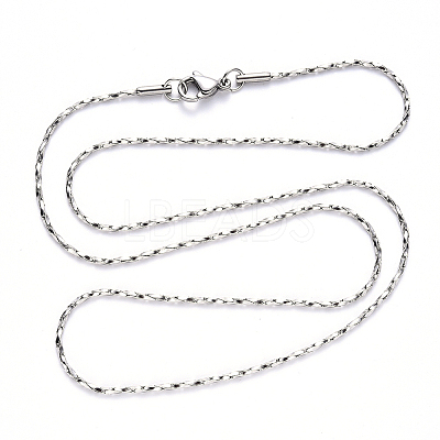 Non-Tarnish 304 Stainless Steel Boston Link Chain Necklace NJEW-S420-006C-P-1