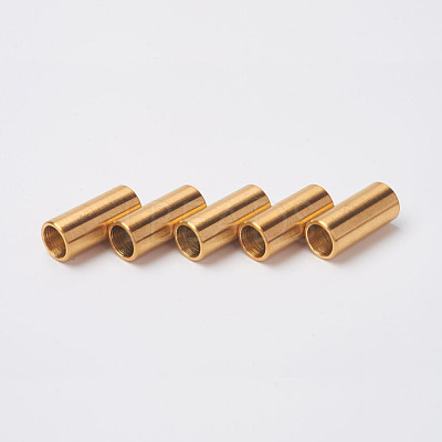 304 Stainless Steel Smooth Surface Magnetic Clasps with Glue-in Ends STAS-O042-C-15G-1