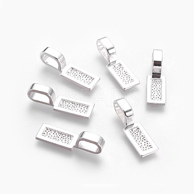 Tibetan Style Alloy Glue-on Flat Pad Bails LS-TIBE-4710-S-RS-1