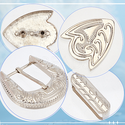 Belt Zinc Alloy Buckle Sets FIND-GF0009-33-1