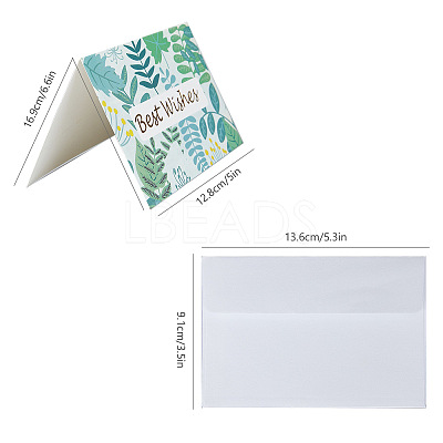 Envelope and Floral Pattern Thank You Cards Sets DIY-CP0001-82-1