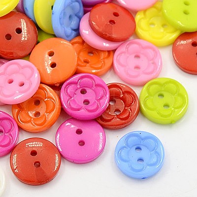 Acrylic Sewing Buttons for Clothes Design BUTT-E083-E-M-1