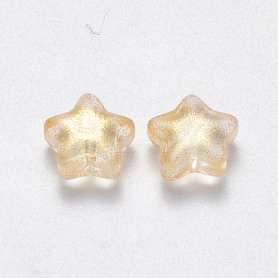 Spray Painted Glass Beads LS-GLAA-R211-04-D03-1