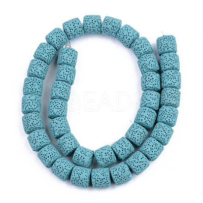 Synthetic Lava Rock Beads Strands G-S359-171-1