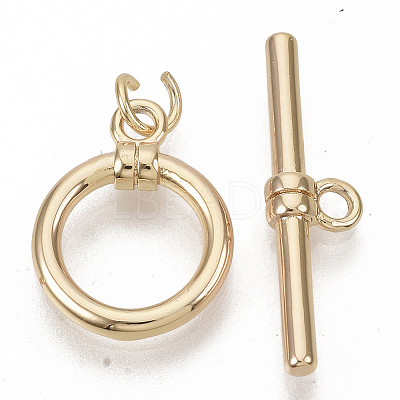 Brass Toggle Clasps KK-N216-44-1