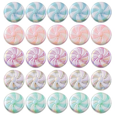 UV Plating Opaque Acrylic Beads OACR-P010-02-1