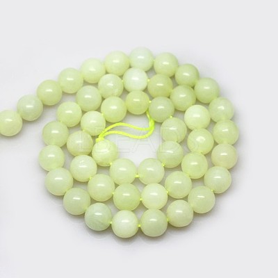 Natural New Jade Beads Strands G-G763-09-8mm-1