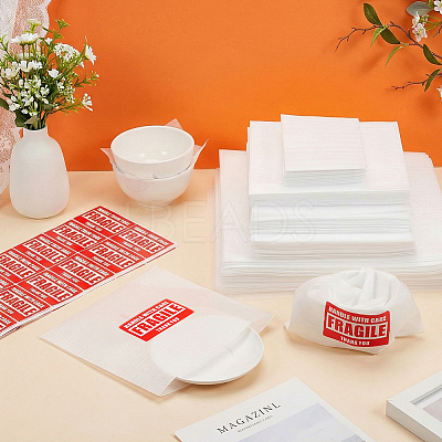 100Pcs 5 Styles Rectangle and Square Double-Sided EPE Foam Resealable Bags ABAG-BC0001-75-1