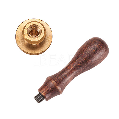 DIY Letter Scrapbook Brass Wax Seal Stamps and Wood Handle Sets AJEW-PH0010-I-1
