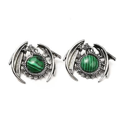 Synthetic Malachite Pendants G-B033-05AS-17-1