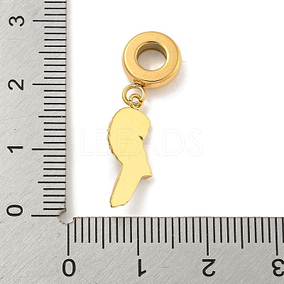Ion Plating(IP) 304 Stainless Steel Enamel European Dangle Charms STAS-U005-34G-1