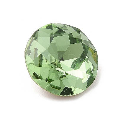 Pointed Back & Back Plated Glass Rhinestone Cabochons GLAA-B012-60B-1