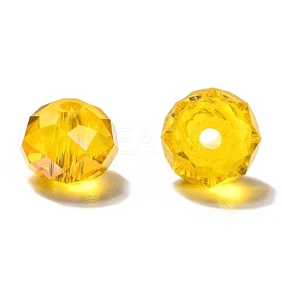 Faceted Rondelle Electroplate Glass Beads Strands EGLA-X0003-8x6mm-1