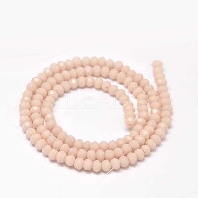 Faceted Rondelle Glass Beads Strands LS-GLAA-I033-4mm-23-1