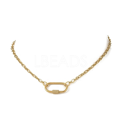 304 Stainless Steel Mother-Son Chain/Figaro Chain Necklaces for Women NJEW-JN06451-1