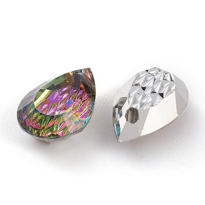 Embossed Glass Rhinestone Pendants GLAA-J101-05A-001VO-1
