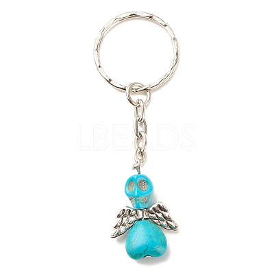Dyed Synthetic Turquoise Keychains KEYC-JKC00328-1