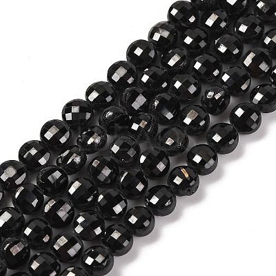 Natural Black Spinel Beads Strands X-G-F770-B01-01-1