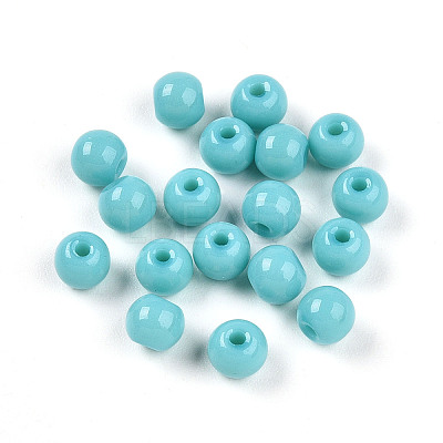 Opaque Solid Color Glass Beads GLAA-N007-4mm-A03-1