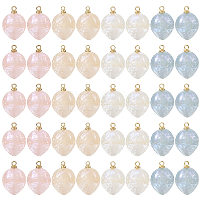 40Pcs 4 Colors Imitation Gemstone Acrylic Pendants SACR-TA0001-22-1
