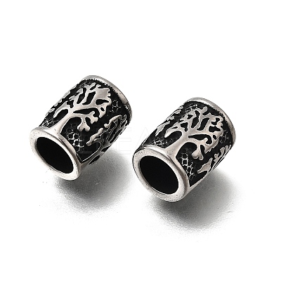 304 Stainless Steel European Tube Beads STAS-D382-16AS-1