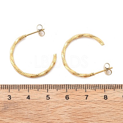 304 Stainless Steel C-Shaped Stud Earrings EJEW-R017-02G-03-1