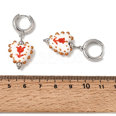 Brass Hoop Dangle Earrings KK-CBA8324-26P-1