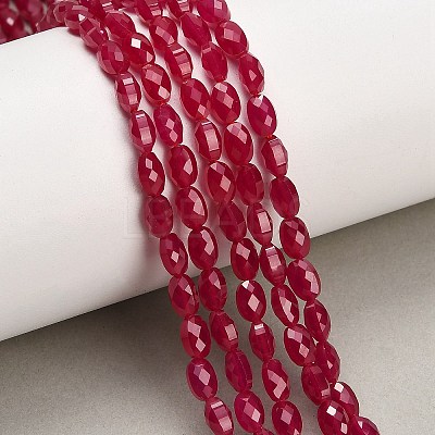 Lab Grown Red Corundum Beads Strands GG-CBAC488-01B-1