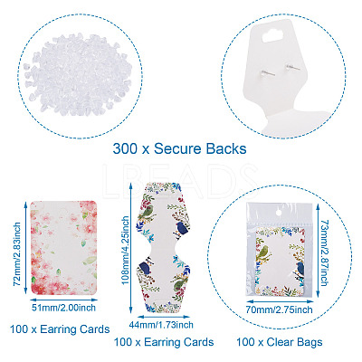 500Pcs 5 Style  Paper Necklace Display Cards DIY-YS0001-27-1