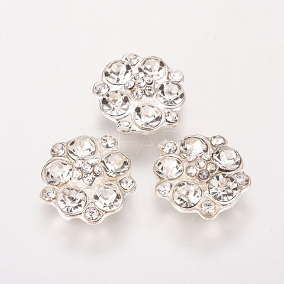 Alloy Rhinestone Cabochons RGLA-WH0004-31-1