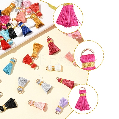 20Pcs Handmade Polycotton(Polyester Cotton) Tassel Decorations FIND-FS0003-27A-1
