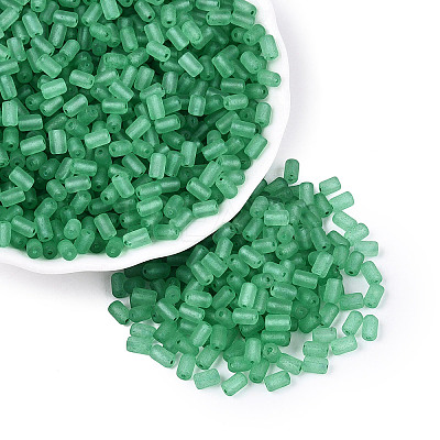 FGB Frosted Transparent Glass Seed Beads SEED-N013-05A-09-1