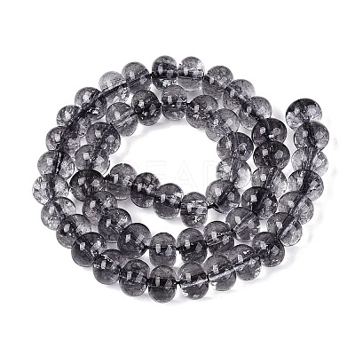 Crackle Transparent Glass Beads Strands GLAA-N074-02B-06-1