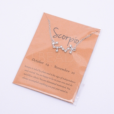Alloy Rhinestone Pendants Necklaces NJEW-WH0007-02J-1