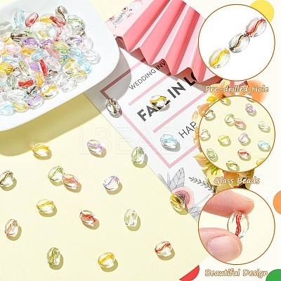 100Pcs Transparent Glass Beads GLAA-CJ0002-91-1