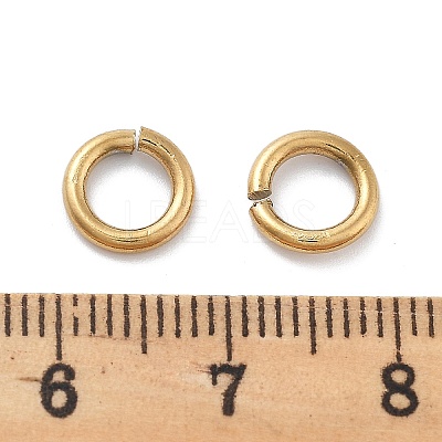 Ion Plating(IP) 304 Stainless Steel Open Jump Rings LS-STAS-M081-02G-03-1