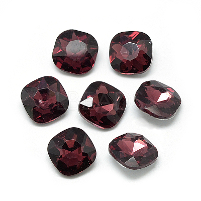 Pointed Back Glass Rhinestone Cabochons RGLA-T032-10x10mm-18-1