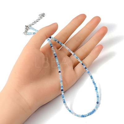 Bling Glass Beaded Necklace for Women NJEW-PH01492-01-1