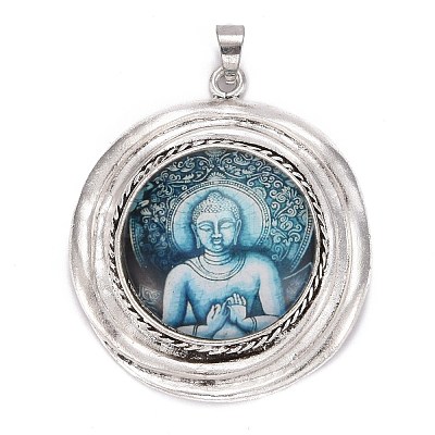 Glass Big Pendants PALLOY-I203-01AS-1