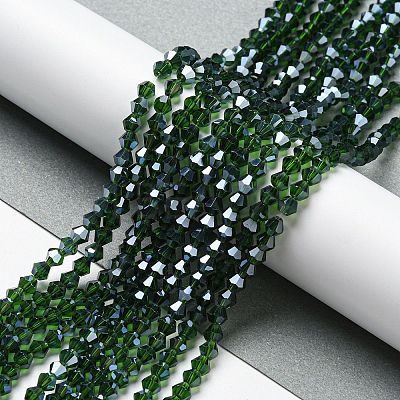 Transparent Electroplate Glass Beads Strands EGLA-A039-T2mm-A25-1