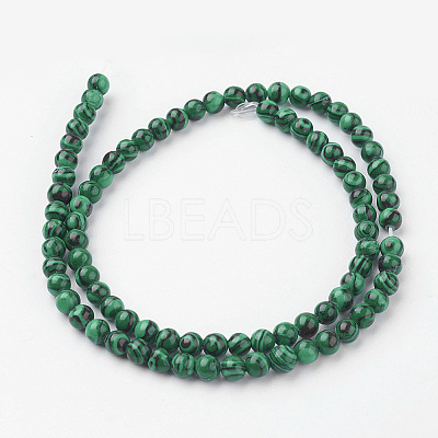Synthetic Malachite Bead Strands G-G735-70-4mm-1