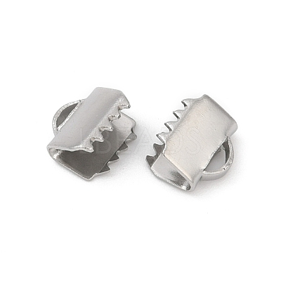 304 Stainless Steel Ribbon Crimp Ends STAS-E471-05H-P-1