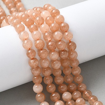 Natural White Jade Beads Strands G-F364-11-6mm-2-1