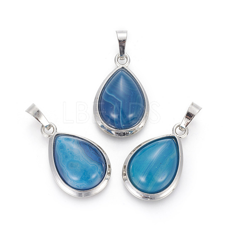 Natural Agate Pendants G-L512-C26-1