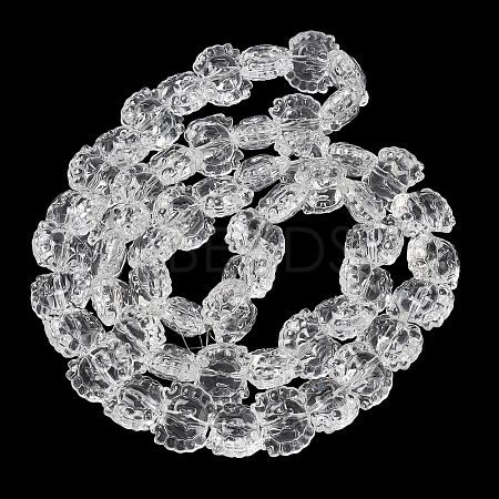 Electroplate Baking Paint Transparent Glass Beads Strands GL-CBA17FF-02L-1