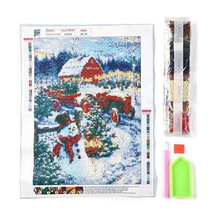 Christmas Theme DIY Diamond Painting Canvas Kits for Kids DIY-I055-09-1