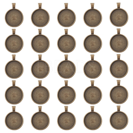 Alloy Pendant Cabochon Settings PALLOY-YW0001-69AB-1