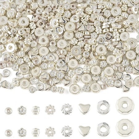 400Pcs 8 Styles Alloy Spacer Beads FIND-YW0011-14-1